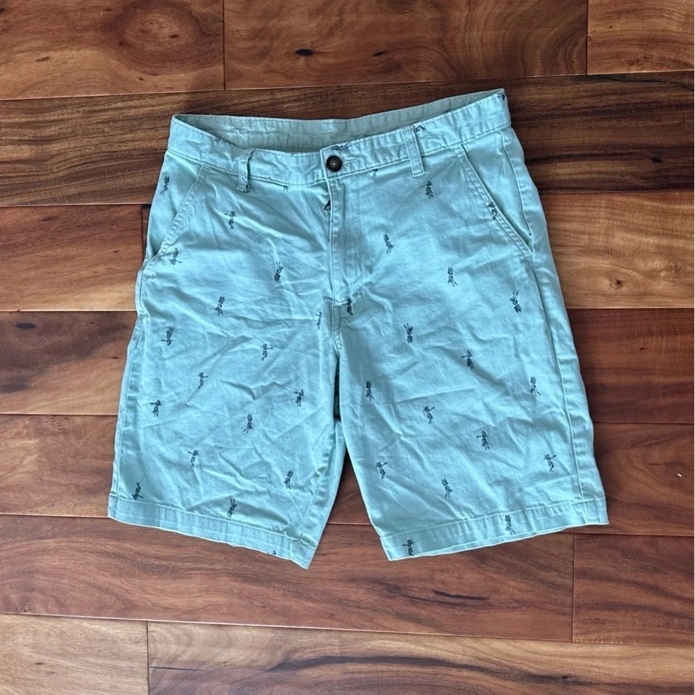 George Mint Green Luau Girl Patterned Shorts size 32